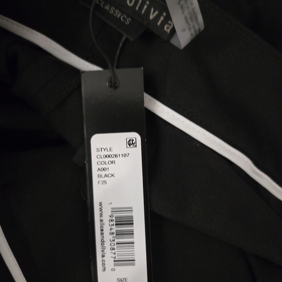 Alice + Olivia Black Wide Leg Pants - Picture 3 of 3